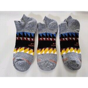 Bombas Hex-Tec Athletic Run Geometric Ankle Socks Lot Of 3 Pairs Size L